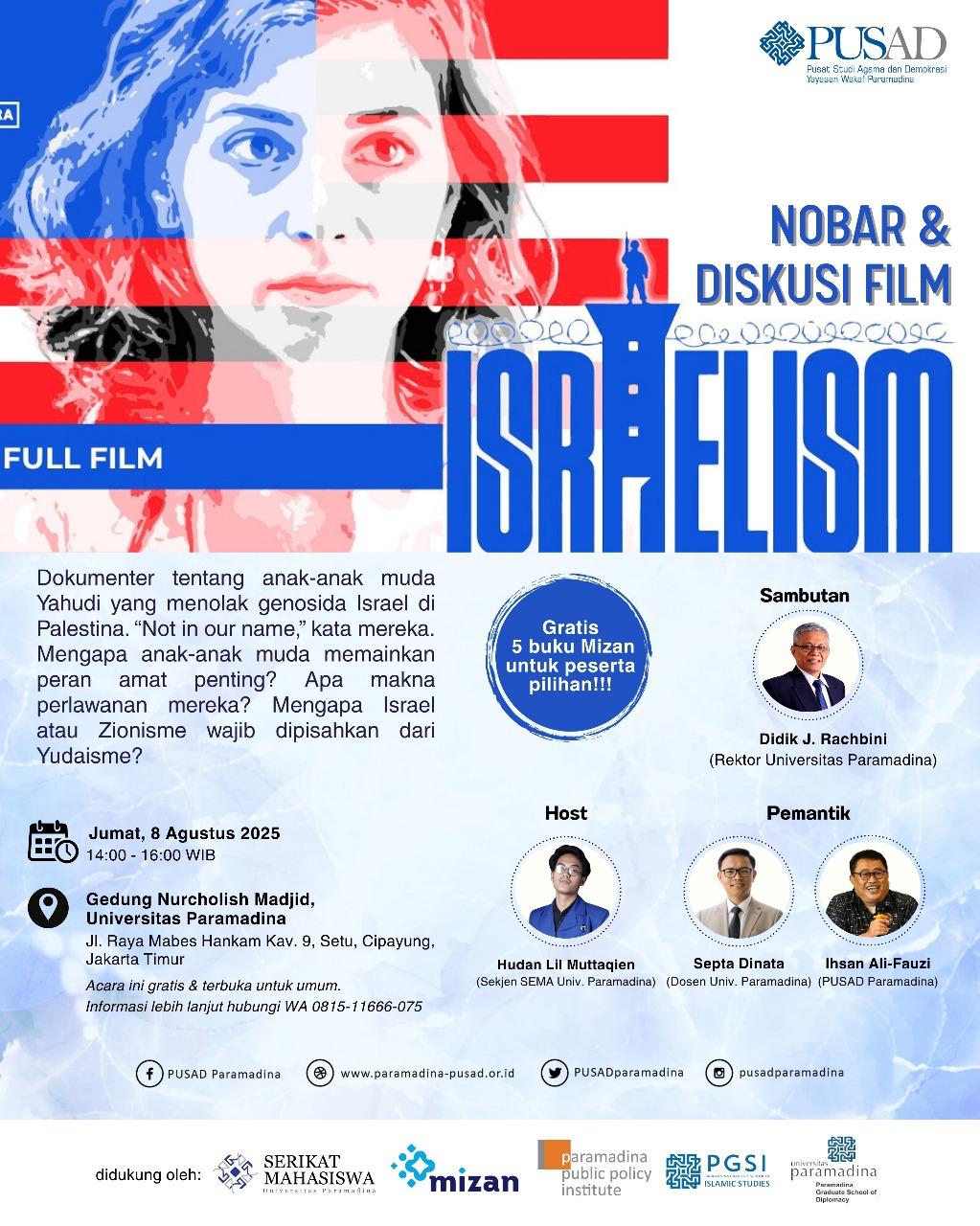 NOBAR & DISKUSI FILM: ISRAELISM